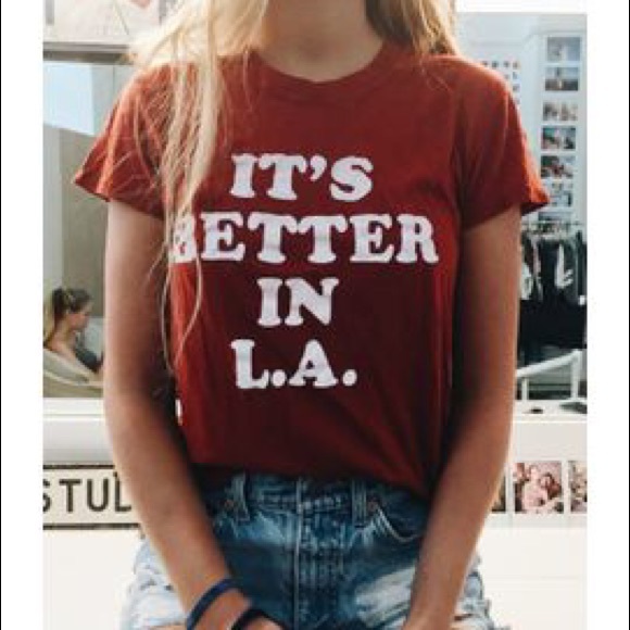 Brandy Melville Tops - It’s better in L.A. Brandy shirt